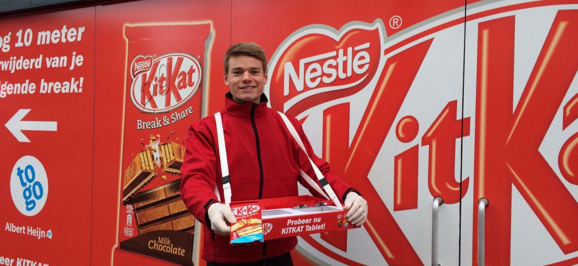 Sampling promotie van kitkat